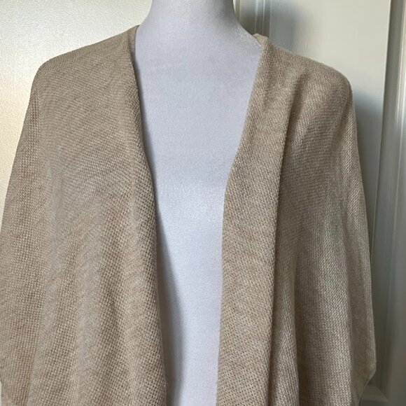 Ann Taylor LOFT Open Front Draped Lightweight Knit Sweater Cardigan Size M/L - Picture 9 of 14